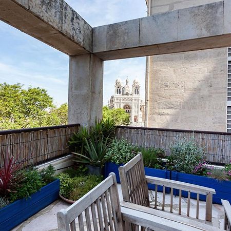 Terrasse Fadoli - Grande Terrasse Avec Vue Mer Et Cathedrale Marsylia Zewnętrze zdjęcie